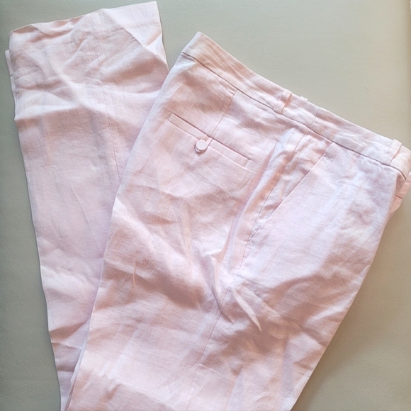 H & M Pink Linen Woman's Pants - Picture 1 of 3